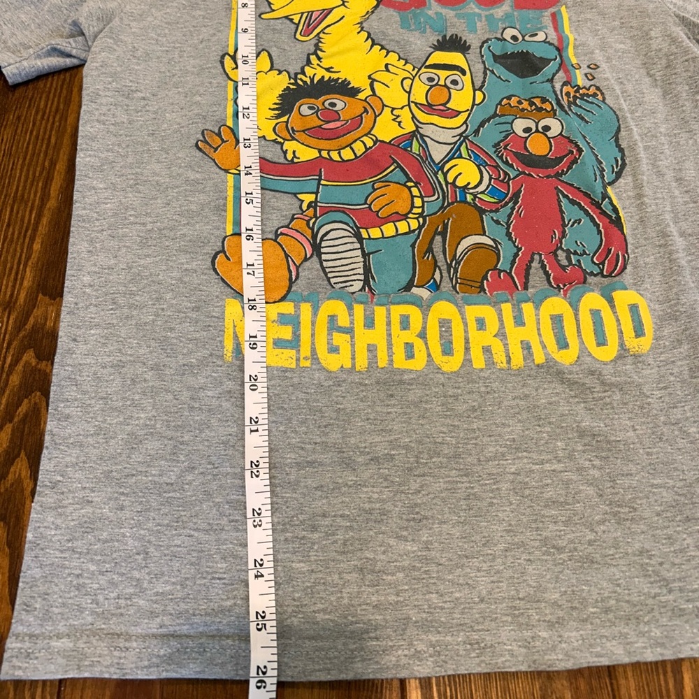 Sesame Street Gray Tee with Colorful Characters - Picture 3 of 5